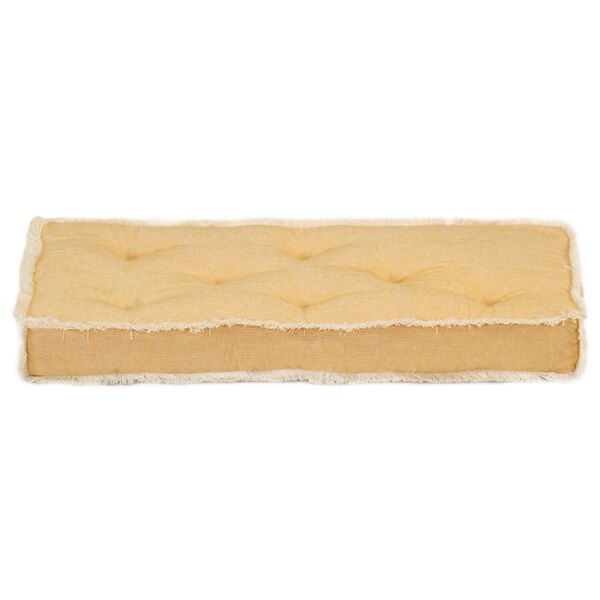 vidaXL Възглавница за палетен диван, жълта, 73x40x7 см