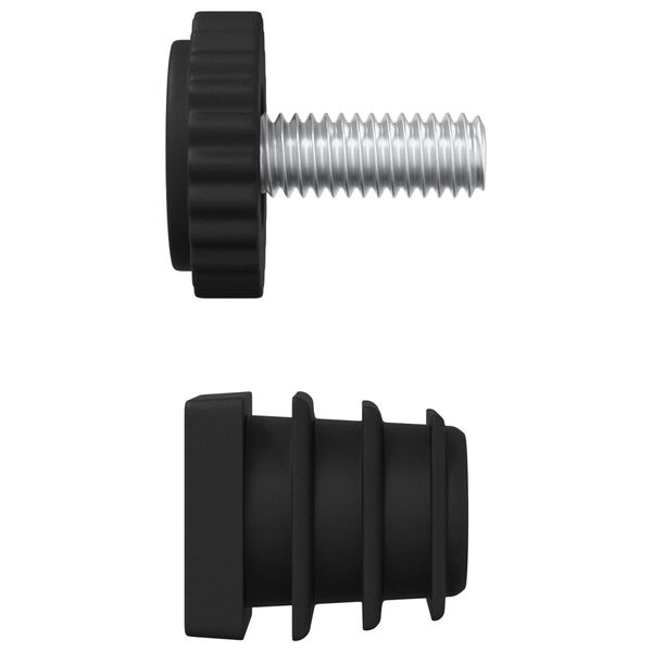 vidaXL Нивелиращи устройства за мебели Регулирума 2 pcs Черно М6 ПП