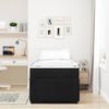 vidaXL Рамка за легло с матрак Черно 90 x 190 cm текстил
