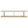 vidaXL Стенни рафтове, 2 бр, дъб сонома, 90x18x20 см, инженерно дърво