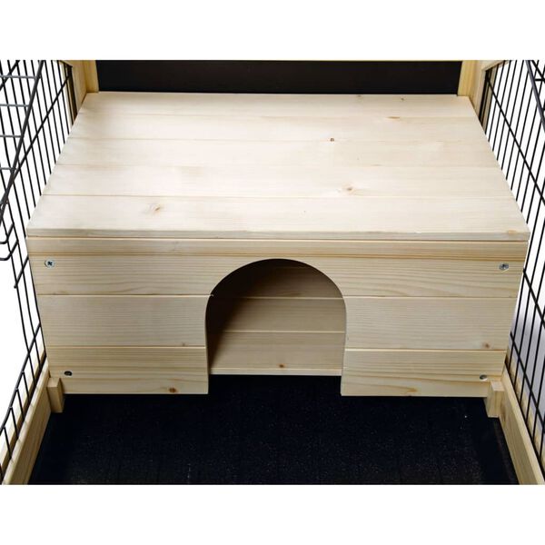 Beeztees Клетка за заек за закрито Mex, дърво, 116x54x65,4 см