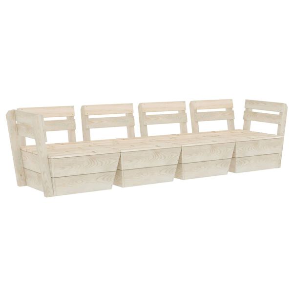 vidaXL Градински 4-местен палетен диван импрегниран смърч