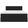 vidaXL Легло с място за съхранение с матрак Черно 140 x 190 cm Кадифе