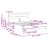 vidaXL Рамка за легло Циментено сиво 180 x 200 cm Инженерно дърво