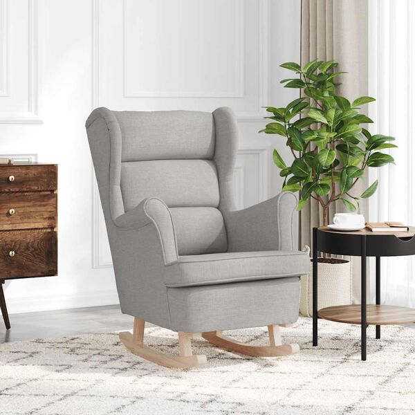 vidaXL Люлеещ се стол Cloud Grey 74x90x102 cm Fabric