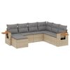 vidaXL Patio Sofa Set 7-местни Beige and Grey