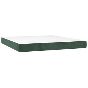 vidaXL Матрак за легло с покет пружини средна твърдост тъмнозелен 180x200x20 см кадифе
