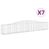 vidaXL Габионни кошници арка 7 бр 400x30x60/80 см поцинковано желязо