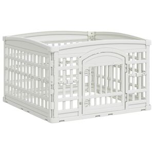 vidaXL Игрална оградка за кучета с 4 панели 88 x 88 x 56 см Пластмаса