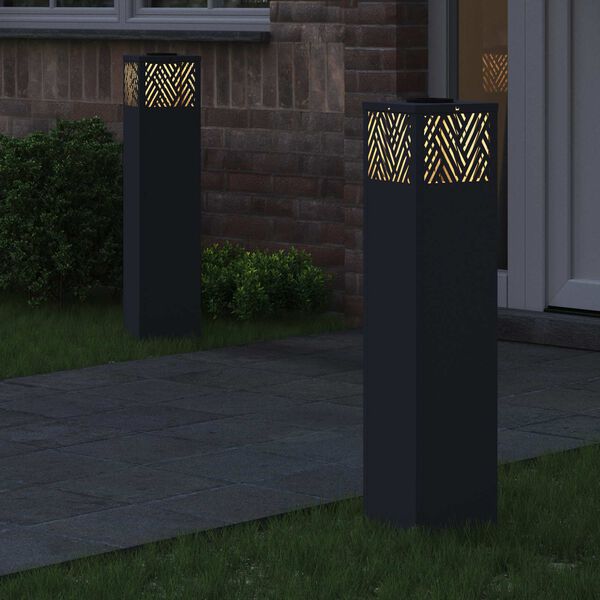 vidaXL Соларна LED светлина за пътека 2 pcs Антрацит