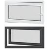 vidaXL Прозорец за мазе RISOR 110 x 70 cm PVC и стъкло Антрацит