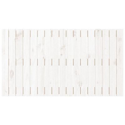 vidaXL Стенна табла за спалня, бяла, 108x3x60 см, борово дърво масив