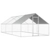 vidaXL Птичарник на открито, 2,75x6x1,92 м, поцинкована стомана