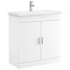 vidaXL Комплект мебели за баня Бяло 81 x 40 x 84,5 см