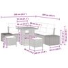 vidaXL Градински Софа Комплект с възглавница 8 pcs Бежово Полиратан