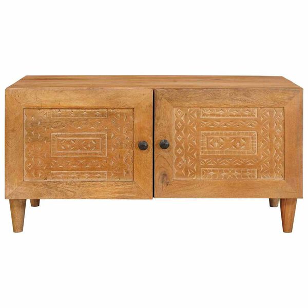 vidaXL Масичка за кафе със съхранение Светло кафяво 80 x 50 x 40 cm