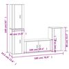 vidaXL Комплект ТВ шкафове от 4 части, инженерно дърво, бял гланц