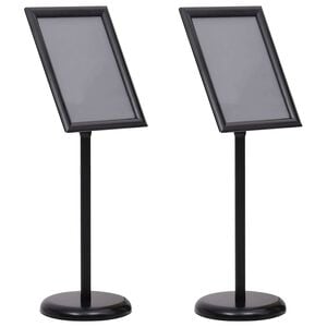 vidaXL Стойки за плакати 2 pcs Черно 45 x 32,7 x 108 см Алуминий