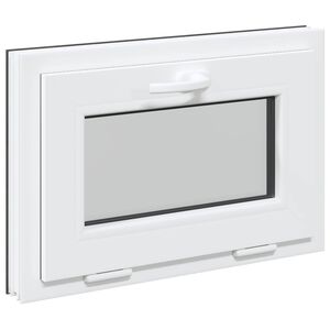 vidaXL Прозорец за мазе RISOR 60 x 40 cm PVC и стъкло Антрацит