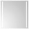 vidaXL LED огледало за баня Прозрачен 40 x 40 cm закалено стъкло