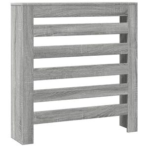 vidaXL Капак за радиатор, сив сонома, 78x20x82 см, инженерно дърво