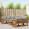 vidaXL Комплект дивани за открито 9 pcs Естествено и светло сиво