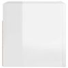 vidaXL ТВ шкаф за стенен монтаж, бял гланц, 30,5x30x30 см