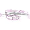 vidaXL Рамка за легло, с чекмеджета, без матрак, бяла, 90x190 см