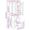 vidaXL Висок шкаф Старо дърво 69,5 x 34 x 180 см Инженерно дърво