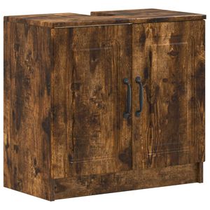 vidaXL Шкаф за мивка в баня UTRECHT Опушен дъб 59,5 x 31,5 x 59 см