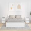 vidaXL Нощни маси 2 pcs Бяло 30,5 x 30 x 43 см Инженерно дърво