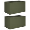 vidaXL Градинска саксия 2 бр. Маслиненозелено 80 x 50 x 50 см