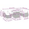 vidaXL Градински комплект диван с възглавници 9 части бежов полиратан