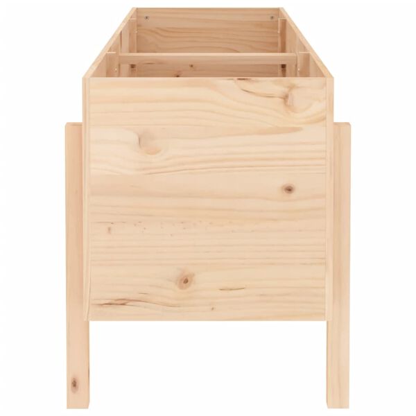 vidaXL Градинско повдигнато легло, 160x50x57 см, бор масив