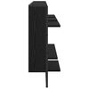 vidaXL Комплект стенни рафтове с рафт 4 pcs Черния дъб 65 x 25 x 30 cm