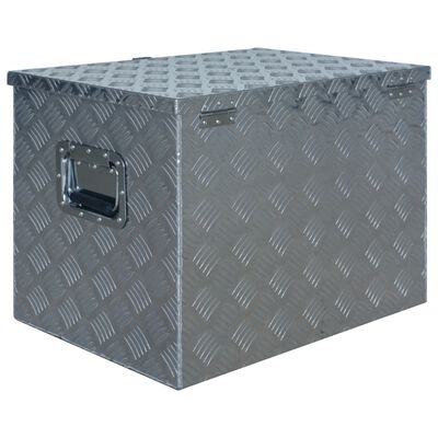 vidaXL Алуминиева кутия, 610x430x455 мм, сребриста