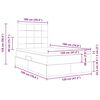 vidaXL Легло с място за съхранение и матрак Таупе 120 x 190 cm текстил