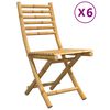 vidaXL Сгъваеми столове 6 бр. 43x54x88 см Бамбук
