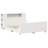 vidaXL Рамка за легло без матрак, бял, 140x190 см, бор масив