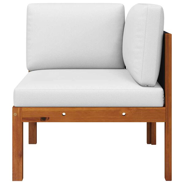 vidaXL Градински ъглови дивани, 2 бр. с възглавници, дърво, акация и въже