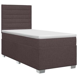 vidaXL Континентално легло с матрак Тъмен кафяв 80 x 200 cm Текстил