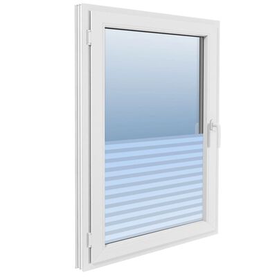 vidaXL Самозалепващо фолио за прозорци, матирани ивици, 0,9x50 м