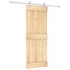 vidaXL Преплъзваща се врата Естествено и бяло 80 x 210 cm