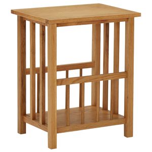 vidaXL Маса за списания, 45x35x55 см, дъбово дърво масив