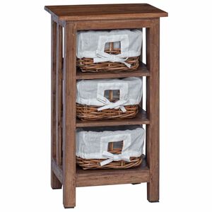 vidaXL Странична маса Кафяво Масивна махагонова дървесина