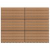 vidaXL Плочка за decking 6 pcs Кафяво 60 x 30 cm WPC