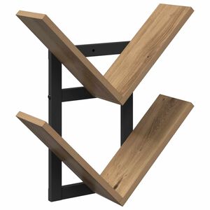 vidaXL Плаваща стена Дъб артизан 43 x 15 x 47 см Инженерна дървесина