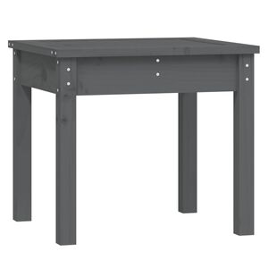vidaXL Градинска пейка сива 50x44x45 см борово дърво масив