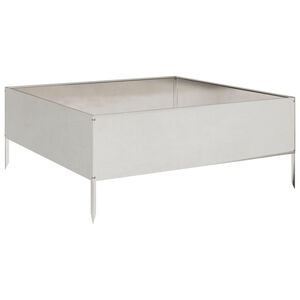 vidaXL Градинска повдигната леха 100x100x41 см неръждаема стомана