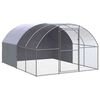 vidaXL Птичарник на открито, 3x4x2 м, поцинкована стомана